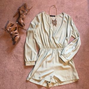 Pale green romper